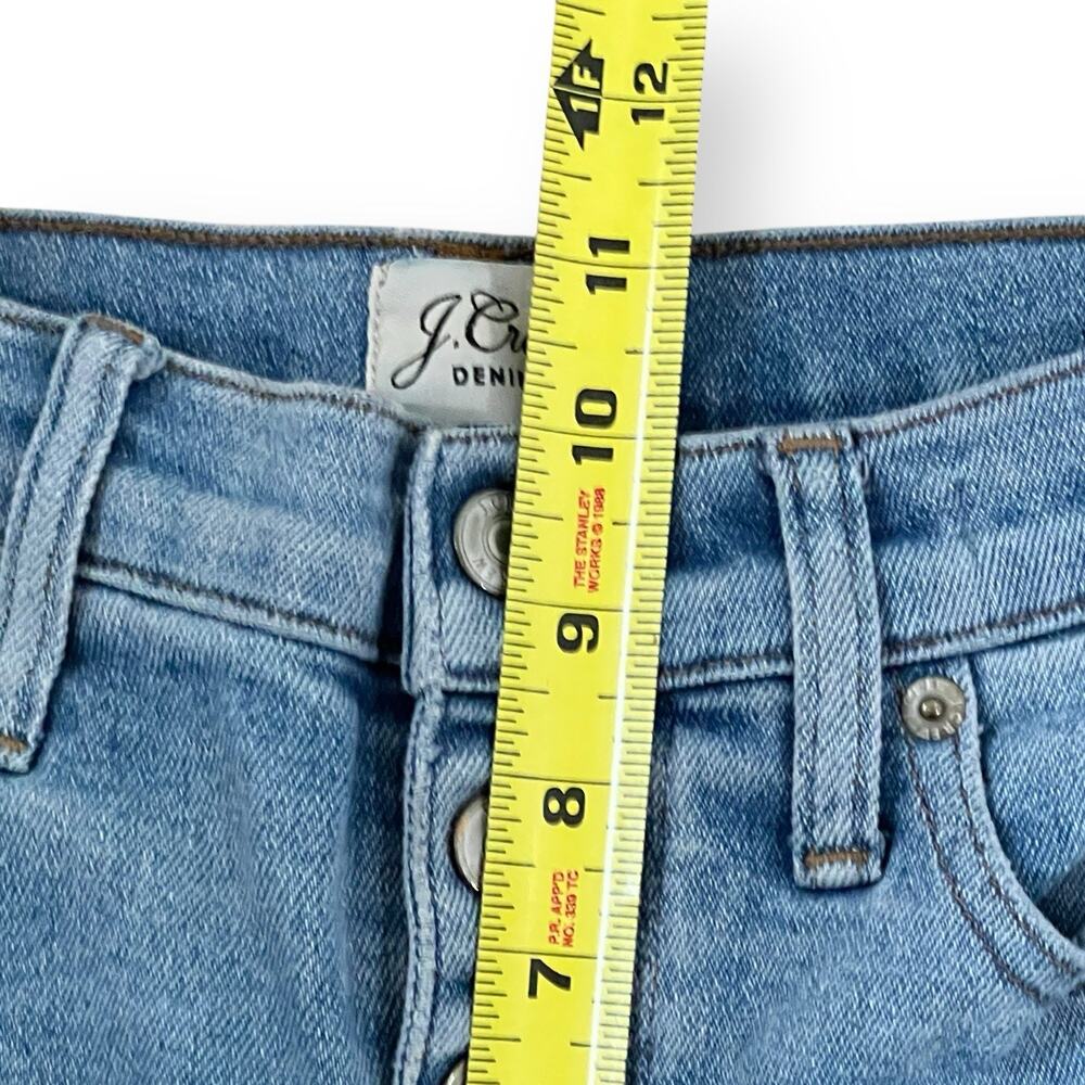 J Crew Denim Women’s 26 Billie 10” Demi Boot Crop Jeans Mid Rise Button Fly - Picture 13 of 14